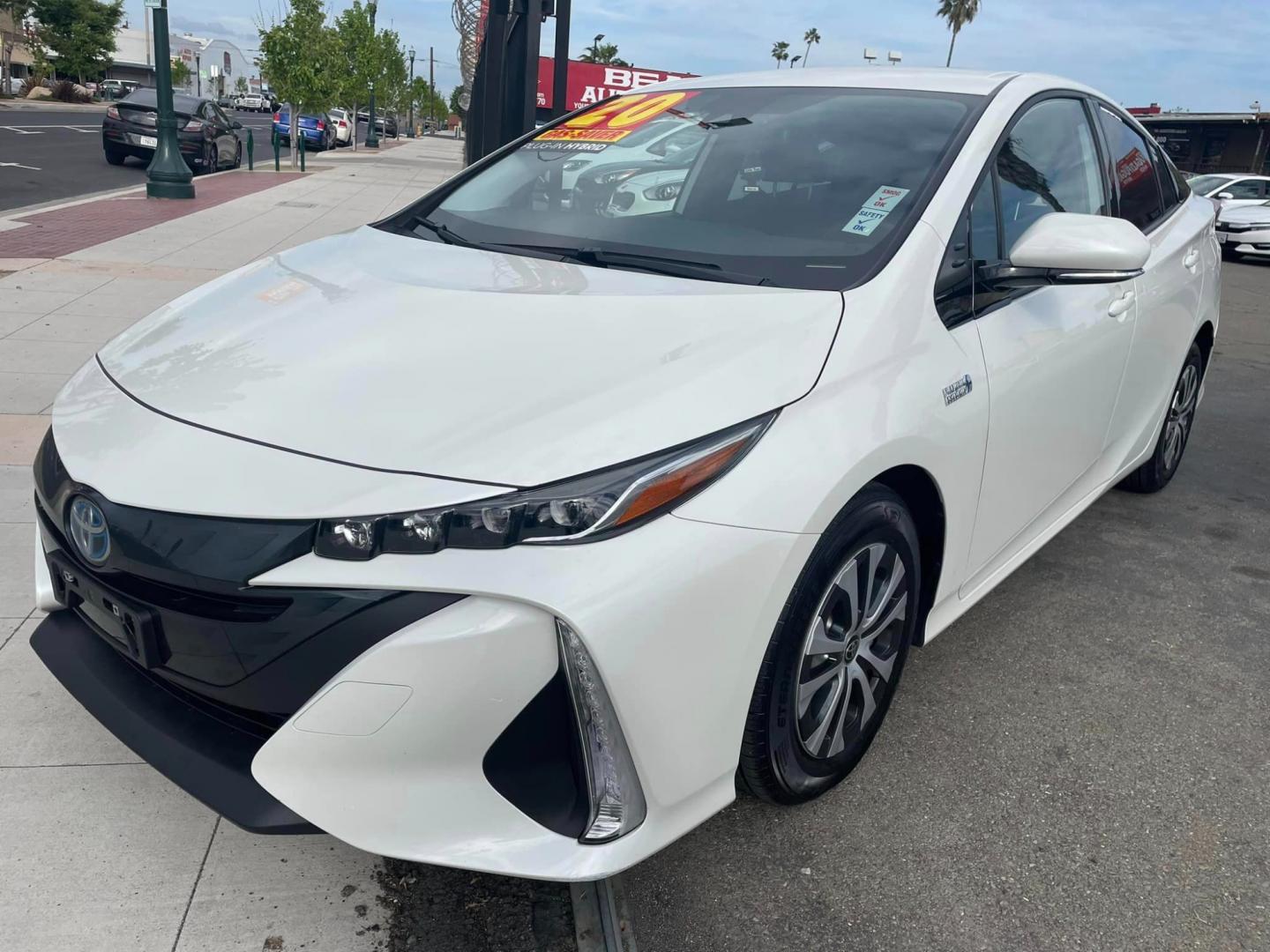 2020 WHITE /BLACK Toyota Prius Prime (JTDKARFP5L3) , located at 744 E Miner Ave, Stockton, CA, 95202, (209) 944-5770, 37.956863, -121.282082 - Photo#3